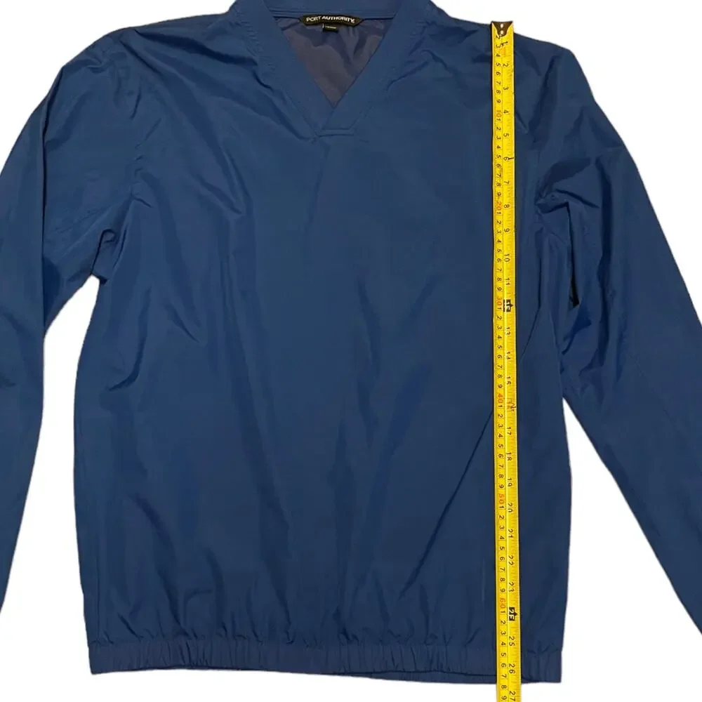 Port Authority Blue Pullover V Neck Windbreaker Moanalua Soccer Medium